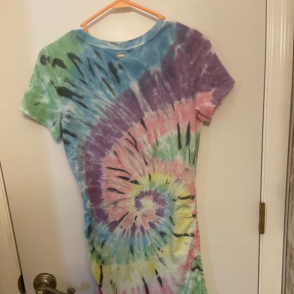 Victoria Secret Pink tie-dye scrunch dress/shirt or bathing suit cover-Small NEW